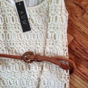 Off-White Eyelet Dress